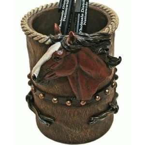   Pencil Cup Holder With Rope Boarder and other Western Theme Accents 4