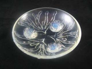   France Opalescent Small Sea Urchin Art Glass Bowl / Tray T80  