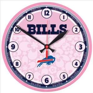  NFL Pink 12.75 Round Clock   Buffalo Bills