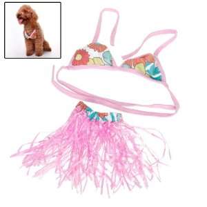  Hawaiian Pet Dog Costume Bikini Hula Skirt Size S Pet 
