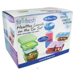  Fit & Fresh Healthy Lunch On The Go Set with Removable Ice 