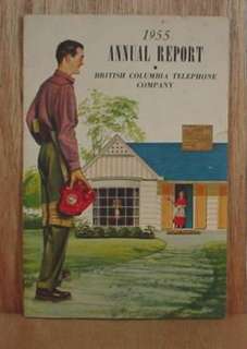 1955 Annual Report British Columbia Telephone Company BC  