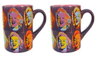 lot of 2 Marilyn Monroe Warhol Coffee Mug New Authentic  