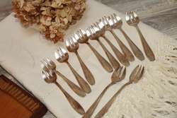 12 Antique Silverplate English Garrard Pastry Forks  