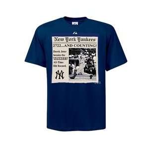   Hit Leader Newspaper T Shirt   Navy Extra Large