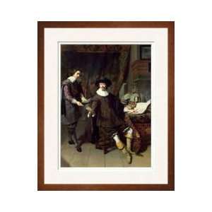  Constantijn Huygens 15961687 And His Clerk 1627 Framed 