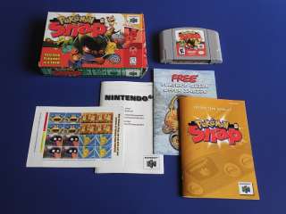 Pokemon Snap N64 COMPLETE Game + Manual + Stickers + Inserts + Box 