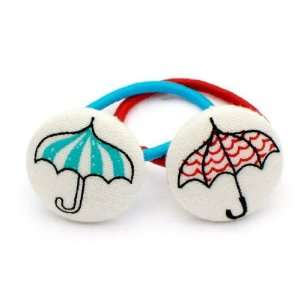  Too Cuties Girls Ponytail Holders. Set of 2 Umbrellas 