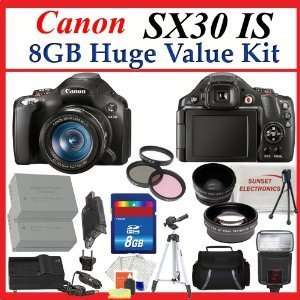  Canon PowerShot SX30 IS Digital Camera + SSE Huge 8GB 