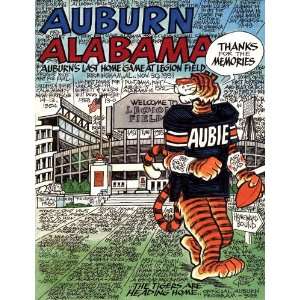  1991 Auburn vs. Alabama 22 x 30 Canvas Historic Football 