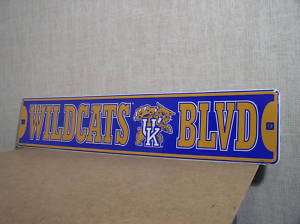 The University of Kentucky Wildcats Street Sign  