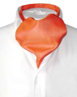 Antonio Ricci ASCOT Solid BURNT ORANGE Cravat Neck Tie  