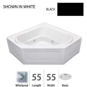   Corner Comfort Whirlpool Bathtub with 8 Jets, Basic Controls, Center