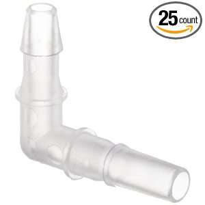 Value Plastics LE7230 6 Natural Polypropylene Tube Fitting, Barbed 90 