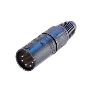  Male 5 Pin XLR Cable End Connector, X Series, Black 
