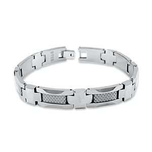  AUTOBAHN Carbon Fiber Inlaid Tungsten Bracelet Jewelry