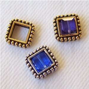  Plated Pewter Cube Bead Frame   8mm Arts, Crafts & Sewing