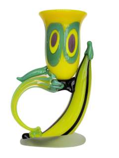 Robert Levin Cup with Appeal Glass Banana Sculpture  