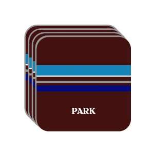 Personal Name Gift   PARK Set of 4 Mini Mousepad Coasters (blue 