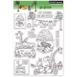   Penny Black Clear Stamps 5X7.5 Sheet Go Green Arts, Crafts & Sewing