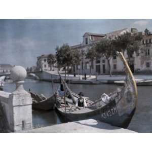  High Prowed Boat Docks at the Old Aveiro Quay Stretched 