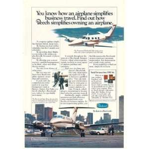  1981 Beechcraft Duke & Super King Air Airplane Print Ad 