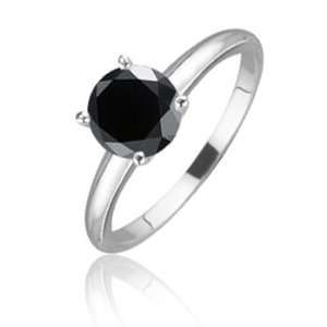  1.50cttw Natural Treated Black Round Diamond (AAA Quality 