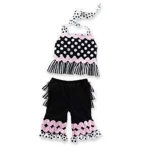   Girls Rick Rack Ruffle Capri Baby Boutique Outfit