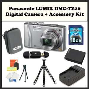  Panasonic LUMIX DMC TZ20 (Silver) Digital Camera+Accessory 