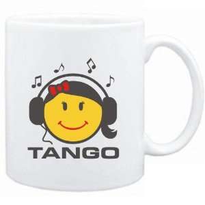    Mug White  Tango   female smiley  Music