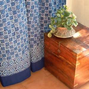  Starry Nights ~ Blue Batik Contemporary Fabric Shower 