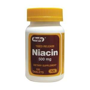  Timed Release Niacin 500 mg 100 Tabs by Rugby Health 