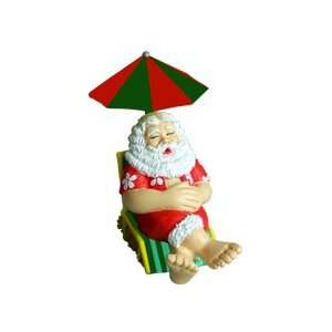  Poly Resin Xmas Ornament / Santa Cruising