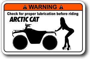 Check Lube Arctic Cat ATV Sticker 1000 700 650 550 4x4  