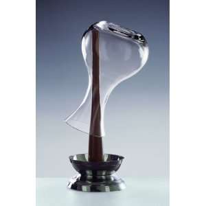  Decanter Drying Stem Beechwood With Silver Plated Base 