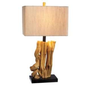  Pack of 2 Gnarled Branch Table Lamps with Linen Shade 