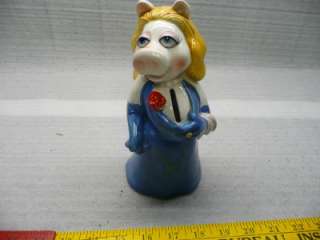 VINTAGE THE MUPPETS MISS PIGGY CERAMIC COIN BANK Sigma  