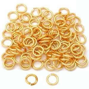  100 Gold Plated Open Jump Rings Connectors Findings 7mm 