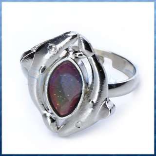   CHANGEABLE 2Dolphins Twisted Emotion Feeling Mood Band Ring  