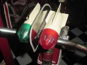 Vintage Delta Type Twin Rocket Bicycle Boat Bow Lights  