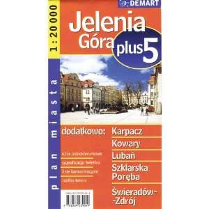 Poland City Map Jelenia Gora + 5 Other Cities Karpacz, Kowary, Luban 