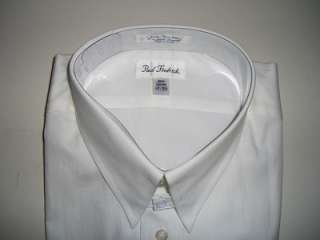 574 PAUL FREDRICK NEW Monogram PMJ White Mens Dress Shirts Size XL 
