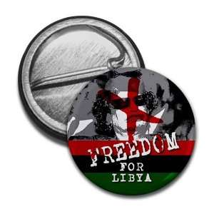  FREEDOM FOR LIBYA Revolution Politics 1 Mini Pinback 