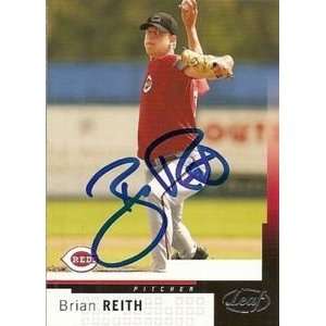  Brian Reith Signed Cincinnati Reds 2004 Leaf Card Sports 