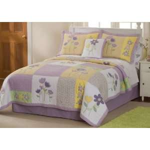  Pem America Patch Of Flowers Queen Sheet Set