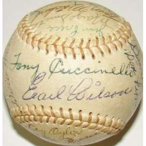  Al Kaline Autographed Ball   1967 Team 32 ED MATHEWS 