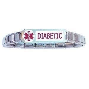  Diabetic Italian Charm Bracelet LC Jewelry