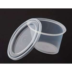   Oval Plastic Souffle / Portion Cup with Lid 500/CS