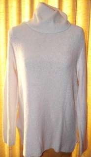 Chicos sz3 light cream long sleeve turtleneck sweater  