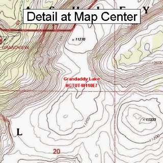  USGS Topographic Quadrangle Map   Grandaddy Lake, Utah 